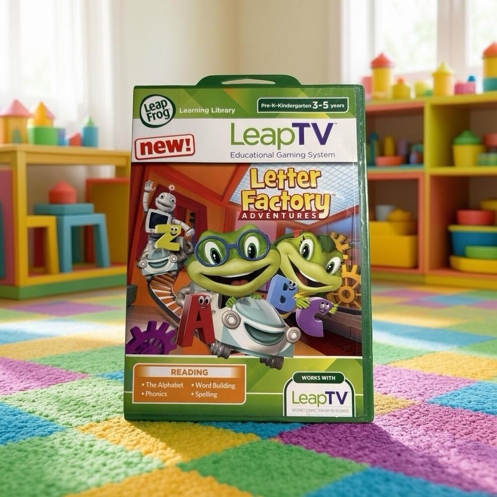 LEAPTV LETTER FACTORY ADVENTURES GAME AGES 3–5 LEAPFROG New With Sealed Package